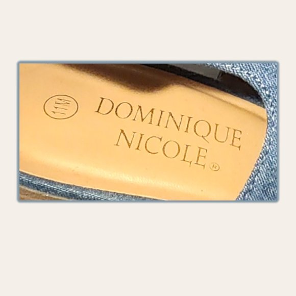 Dominique Nicole blue denim sandals sz 11 NWOT - Picture 9 of 9
